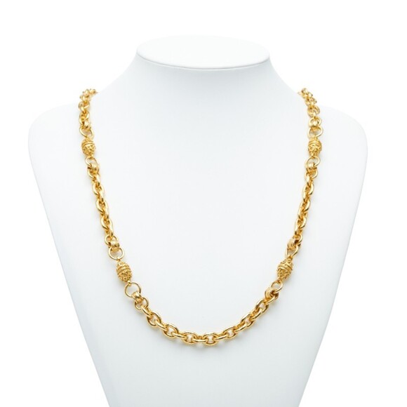 CHANEL Vintage Gold Logo Necklace - Picture 6 of 6